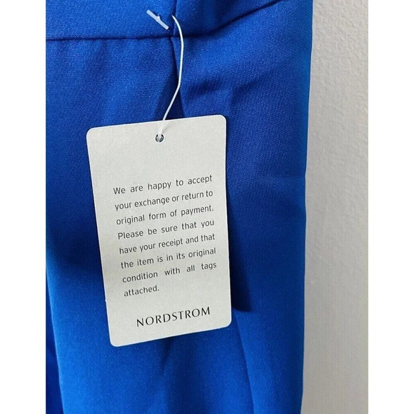 NSR Napean Sea Rd Sheath Dress Large Cobalt Blue Square Neck 90s Style Classic - Picture 5 of 15